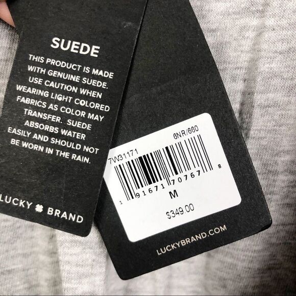 LUCKY BRAND | Suede Puff Sleeve Jacket Leather Brick Red/Orange NEW Women’s M - Picture 10 of 13